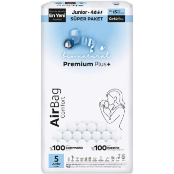 Mey İthalat® Bio Natural Premium Plus Airbag Comfort Bebek Bezi 5 Beden 40 Adet