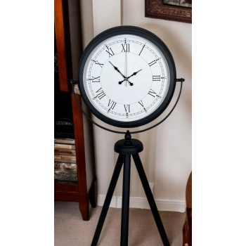 Mey İthalat® Black Elite Tripod Ayaklı Saat