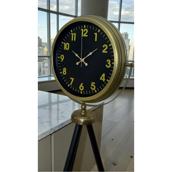 Mey İthalat® Black Legacy Eskitme Tripod Ayaklı Saat