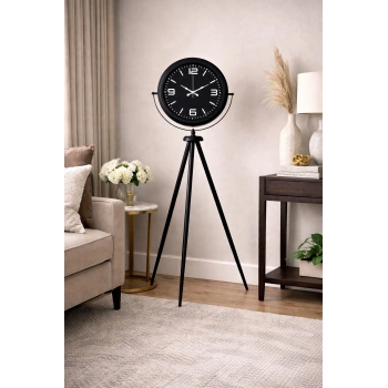 Mey İthalat® Black Legacy Tripod Ayaklı Saat