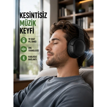 Mey İthalat® Bluetooth 5.0 Kablosuz Kulaklık-Geniş Alan Kullanım