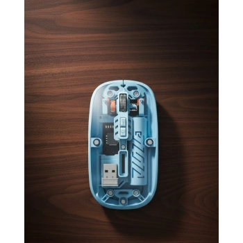 Mey İthalat® Bluetooth 5.2 Destekli Mavi Pilli Kablosuz Mouse