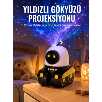 Mey İthalat® Bluetooth Bağlantılı Yüksek Çözünürlüklü Galaksi Projektör Yeni Nesil
