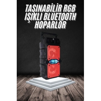 Mey İthalat® Bluetooth Hoparlör Çift Mikrofonlu Güçlü Ses Kaliteli Kesintisiz Kablosuz
