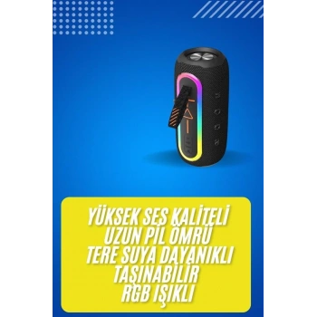 Mey İthalat® Bluetooth Hoparlör USB Şarjlı Uzun Pil Ömrü Android ve İOS Uyumlu Renkli