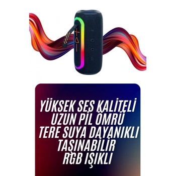 Mey İthalat® Bluetooth Hoparlör Uzun Pil Ömrü Taşınabilir Yüksek Ses Kaliteli