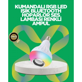 Mey İthalat® Bluetooth Hoparlörlü LED Ampul – 12W Enerji Tasarruflu