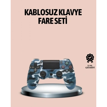Mey İthalat® Bluetooth Kablosuz PS4 Gamepad Çift Motorlu Siyah Controller