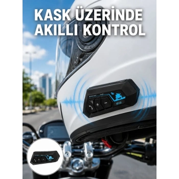 Mey İthalat® Bluetooth Kask Kulaklığı Intercom 5.0 Bluetooth Android ve İOS Uyumlu Yeni Nesil