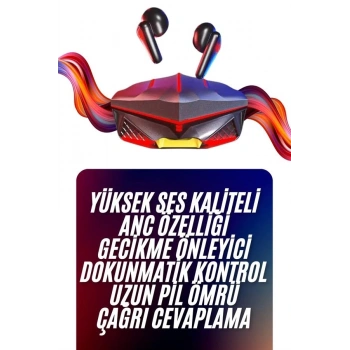 Mey İthalat® Bluetooth Kulaklık HD Ses Kaliteli Işıklı Metal Kasa Ios Android Uyumlu Mikrofonlu