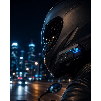Mey İthalat® Bluetooth Motosiklet Kask Kulaklığı Mikrofonlu Kablosuz Sürüş Intercomu