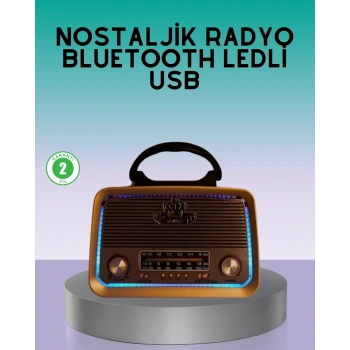 Mey İthalat® Bluetooth Özellikli Nostalji Radyo 3 Bant FM AM SW