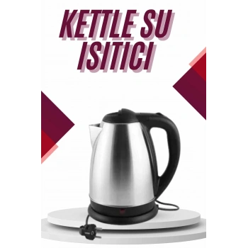Mey İthalat® Çelik Su Isıtıcı Kettle Dayanıklı Paslanmaz Çelik Uzun Ömürlü