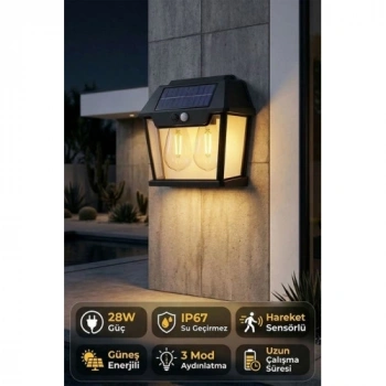 Mey İthalat® Çitftli Solar Led Aydınlatma Lambası