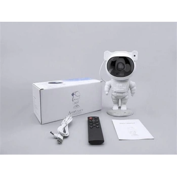 Mey İthalat® Çocuklara Özel Projeksiyon Astronot Lamba Speaker Sevimli