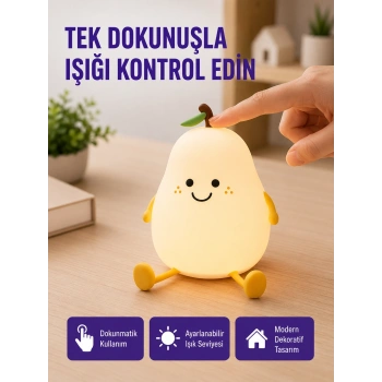 Mey İthalat® Dekoratif Armut LED Lamba Renk Ayarlı Şarj Edilebilir