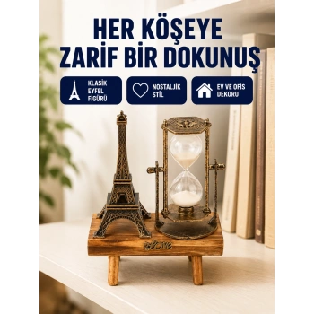 Mey İthalat® Dekoratif Kum Saati – Ahşap Malzeme, Hediyelik Masa Aksesuarı