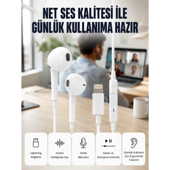 Mey İthalat® Derin Bas ve Net Ses Özellikli Kulak İçi Kulaklık Yeni Nesil