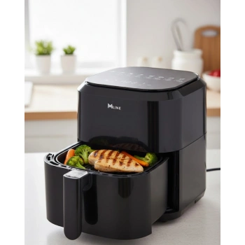 Mey İthalat® Dokunmatik Kontrollü 4L Yağsız Sıcak Hava Fritözü 1360W