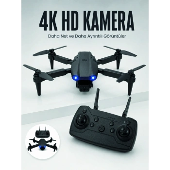 Mey İthalat® E99 Pro 4K HD Kameralı Katlanabilir Drone APP Kontrollü Uzaktan Kumandalı Mini Drone