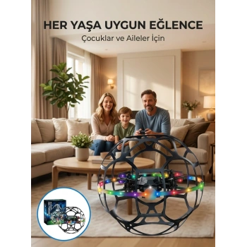 Mey İthalat® El Sensörlü Uçan Top Drone Çocuklar İçin LED Işıklı Eğlence Oyuncağı