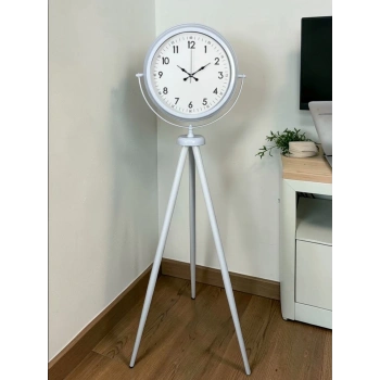 Mey İthalat® Elegance Beyaz Tripod Ayaklı Saat