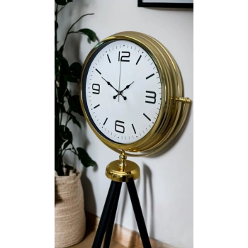 Mey İthalat® Elegance Gold Tripod Ayaklı Saat