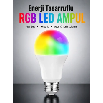 Mey İthalat® Enerji Verimli Akıllı LED Ampul, Uzaktan Kontrol Özellikli