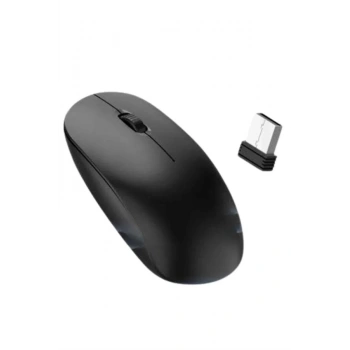 Mey İthalat® Ergonomik Tasarım Kablosuz Siyah Mouse Hassas Uzun Ömürlü