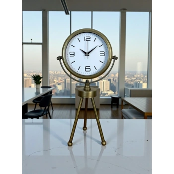 Mey İthalat® Eskitme Üç Ayaklı Masa Saati