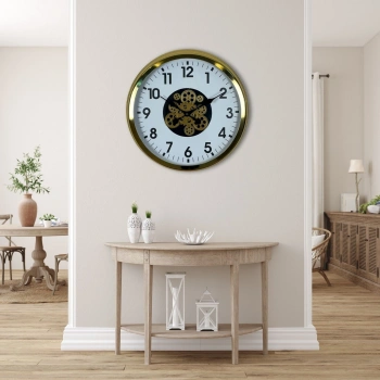 Mey İthalat® Gold Standart 60 Cm Çarklı Duvar Saati