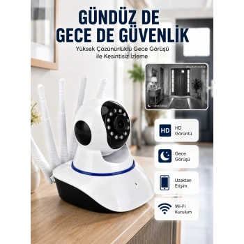 Mey İthalat® Güvenlik Kamerası Antenli Gece Görüşlü Sensörlü Harekete Duyarlı Yeni Nesil