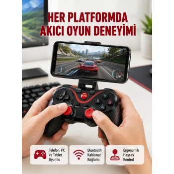 Mey İthalat® Hafif ve Taşınabilir Kablosuz Bluetooth Oyun Konsolu