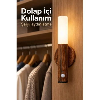 Mey İthalat® Hareket Sensörlü Kablosuz Gün Işığı Duvar Lambası