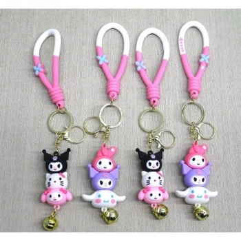 Mey İthalat® Hello Kitty Ve Arkadaşları Silikon Anahtarlık