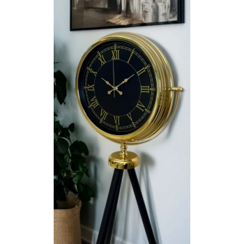 Mey İthalat® İhtişam Gold Tripod Ayaklı Saat