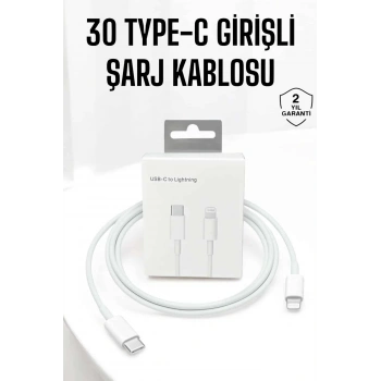 Mey İthalat® Iphone Uyumlu İOS Uyumlu Lightning Hızlı Şarj Tye C Lightning Şarj Kablosu