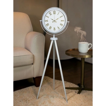 Mey İthalat® Ivory Beyaz Tripod Ayaklı Saat