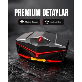 Mey İthalat® Kablosuz Bluetooth 5.0 Metal Kasa Gaming Kulaklık Yeni Nesil