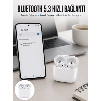 Mey İthalat® Kablosuz Bluetooth Kulaklık TWS ANC Özelliği Yüksek Ses Kaliteli Yeni Nesil