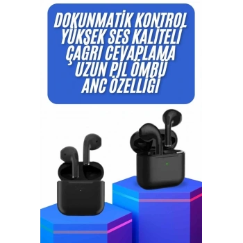 Mey İthalat® Kablosuz Bluetooth Kulaklık TWS Pro5 Kulaklık ANC Özelliği Dokunmatik Kontrol
