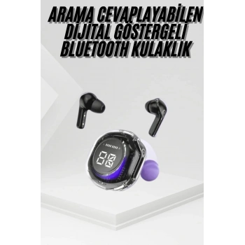 Mey İthalat® Kablosuz Dijital Göstergeli Powerbanklı IOS ve  Android Uyumlu Gaming Kulaklık