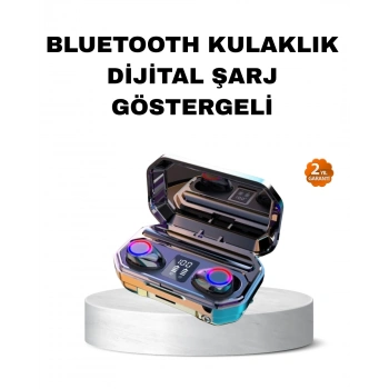 Mey İthalat® Kablosuz Kulaklık Uzun Pil Ömürlü Şarj Kutulu Ergonomik Hafif Tasarım