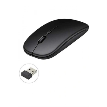 Mey İthalat® Kablosuz Mouse Fare Şarjlı Bluetooth Wireless Çift Modlu Sessiz