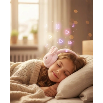 Mey İthalat® Kablosuz Peluş Bluetooth Kulaklık 40mm Hoparlör ve Mikrofonlu