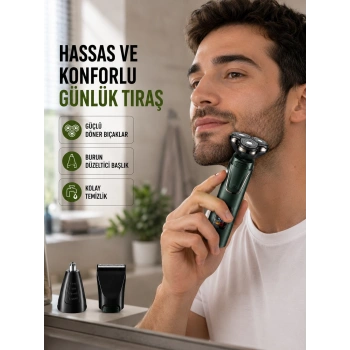 Mey İthalat® Kablosuz Şarjlı Çok Amaçlı Tıraş Makinesi