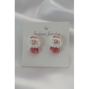 Mey İthalat® Kadife Noel Bebek Model Kadın Küpe