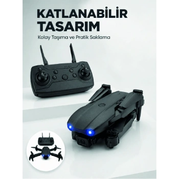 Mey İthalat® Katlanabilir Kamera Drone 4K HD Görüntü, Hover Özelliği ve Uzaktan Kumanda
