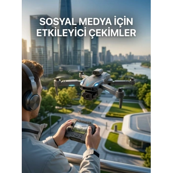 Mey İthalat® Katlanabilir Profesyonel Görünümlü Kamera Drone