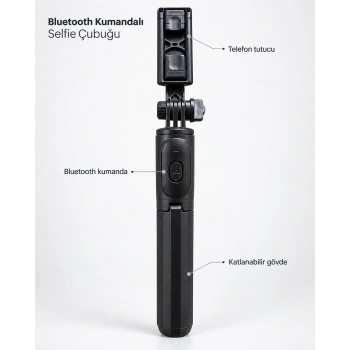 Mey İthalat® Katlanabilir Selfie Çubuğu